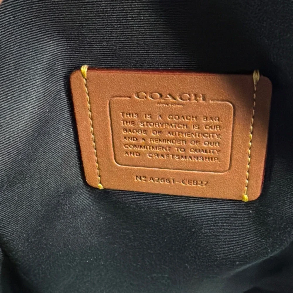 Coach Racer Sling Pack Signature Canvas Denim Chalk Crossbody Bag CEB27 SVLY7